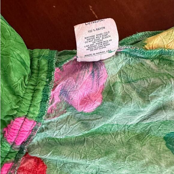 Vintage Jams World Floral Colorful Sun Dress Mini Short Sleeve Size XS Floral - Picture 12 of 12